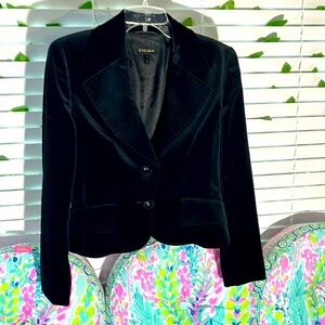 Escada black velvet luxury jacket